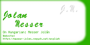 jolan messer business card